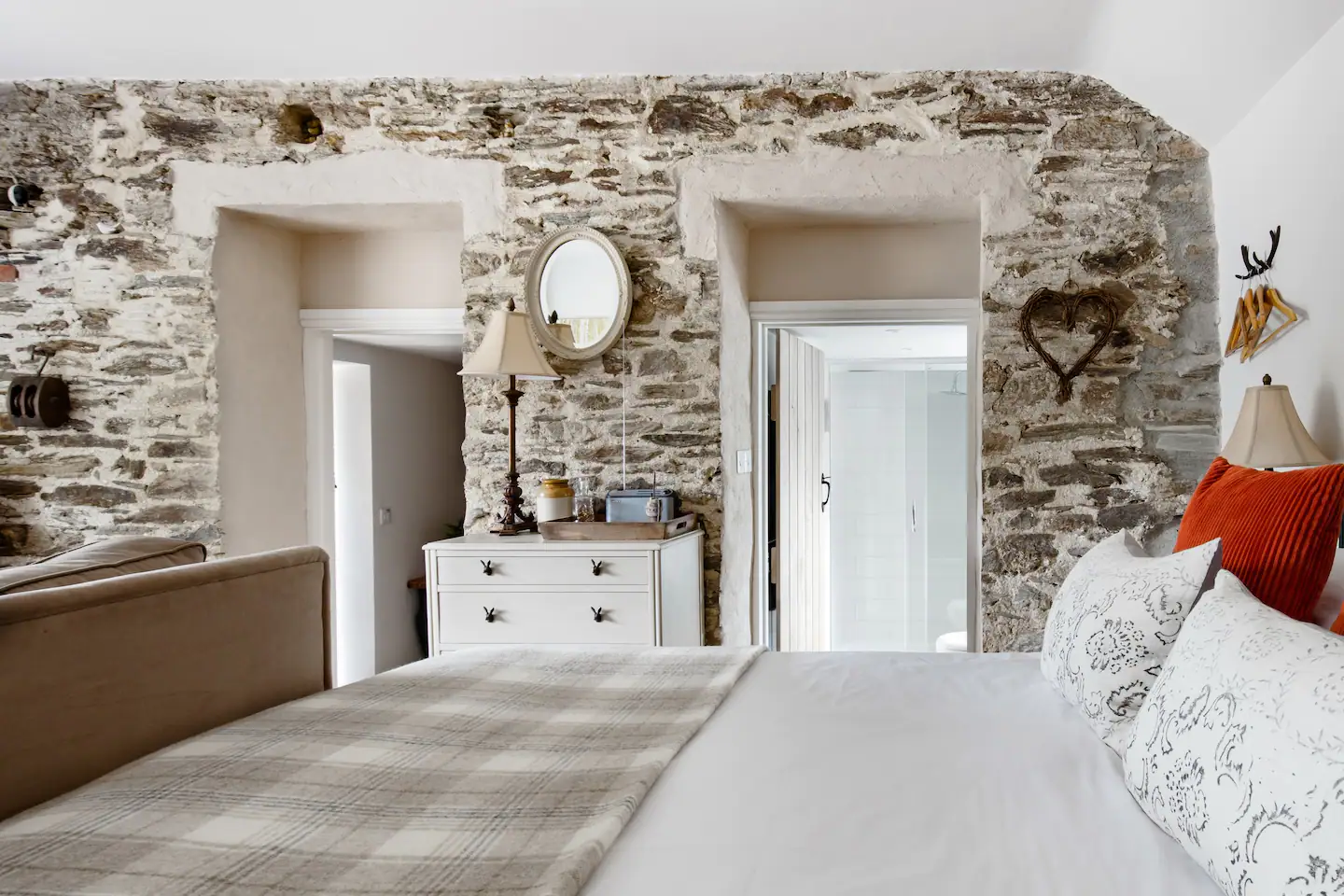 Take a rest in this cozy bed.