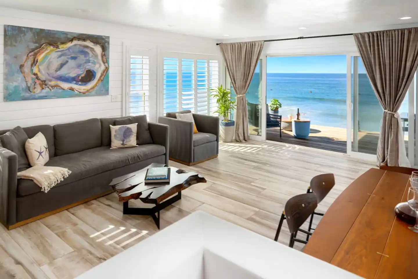The waves may be heard in every room and seen from practically every room.